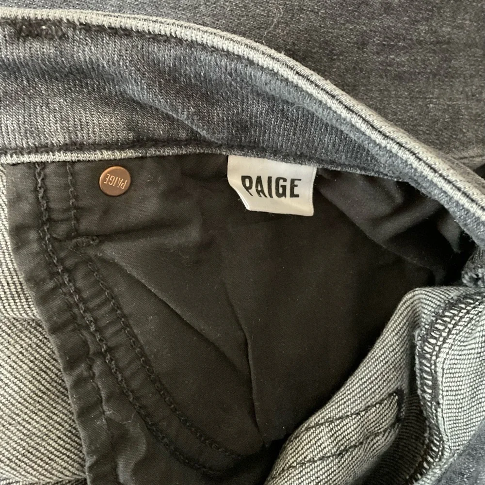 PAIGE Women's Straight Leg Jeans in Dark Gray